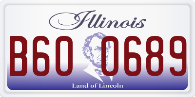 IL license plate B600689