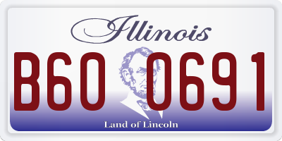 IL license plate B600691