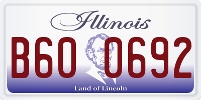 IL license plate B600692