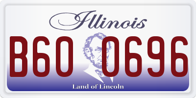 IL license plate B600696