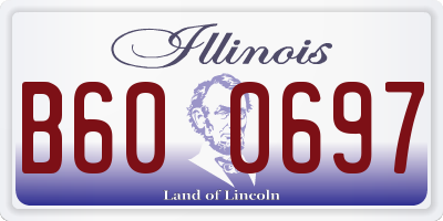 IL license plate B600697