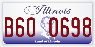 IL license plate B600698