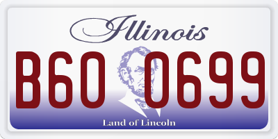 IL license plate B600699