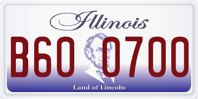 IL license plate B600700