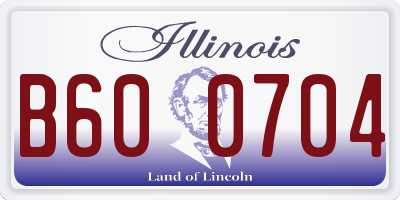 IL license plate B600704