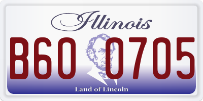 IL license plate B600705
