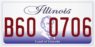 IL license plate B600706