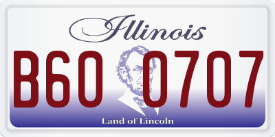 IL license plate B600707
