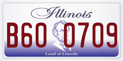 IL license plate B600709