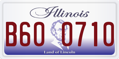 IL license plate B600710