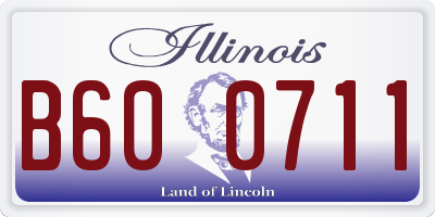 IL license plate B600711