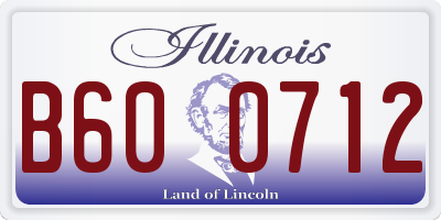 IL license plate B600712