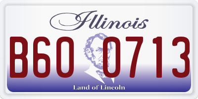 IL license plate B600713