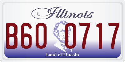 IL license plate B600717
