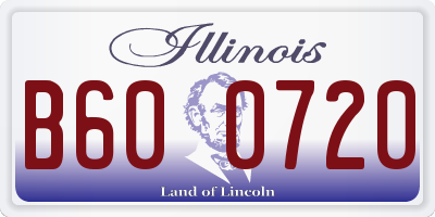 IL license plate B600720