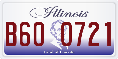 IL license plate B600721