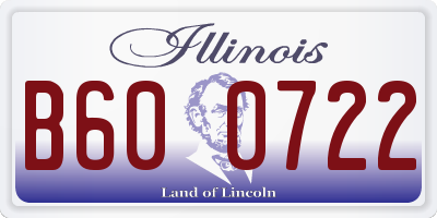 IL license plate B600722