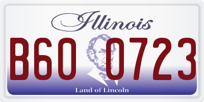 IL license plate B600723