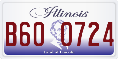 IL license plate B600724