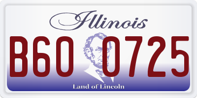 IL license plate B600725
