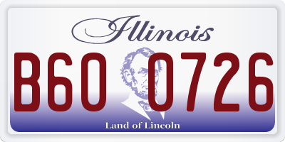 IL license plate B600726