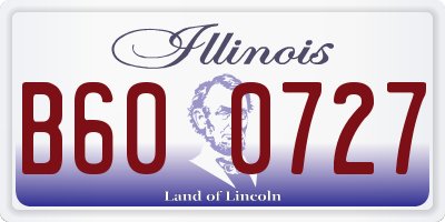 IL license plate B600727