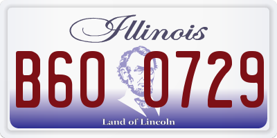 IL license plate B600729