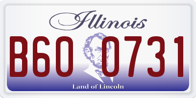IL license plate B600731