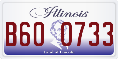 IL license plate B600733
