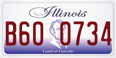IL license plate B600734