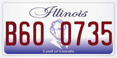 IL license plate B600735