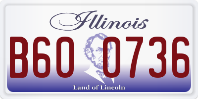 IL license plate B600736
