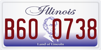 IL license plate B600738