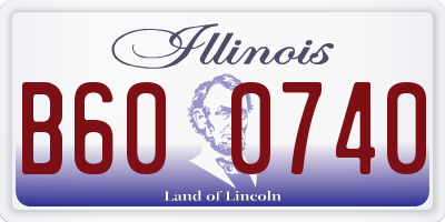 IL license plate B600740