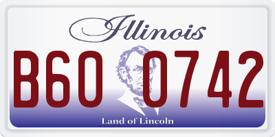 IL license plate B600742