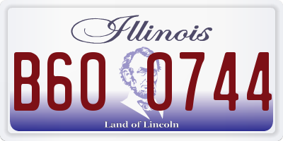 IL license plate B600744