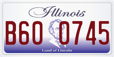 IL license plate B600745