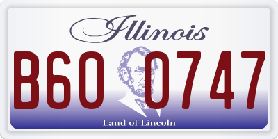 IL license plate B600747