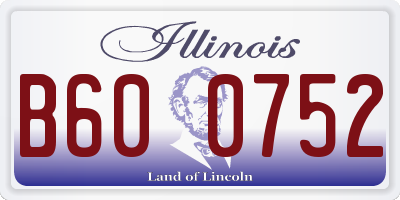 IL license plate B600752
