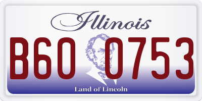 IL license plate B600753