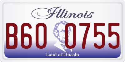 IL license plate B600755