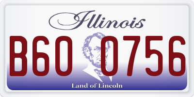 IL license plate B600756