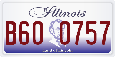 IL license plate B600757