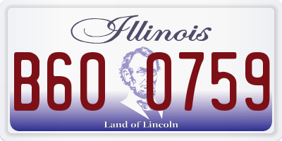 IL license plate B600759