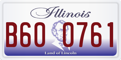 IL license plate B600761