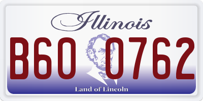 IL license plate B600762