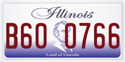 IL license plate B600766