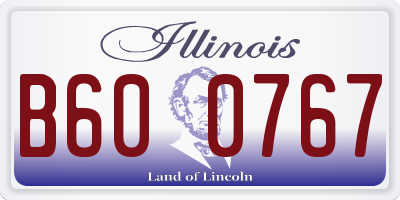 IL license plate B600767
