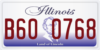 IL license plate B600768