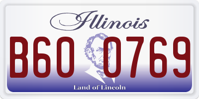 IL license plate B600769